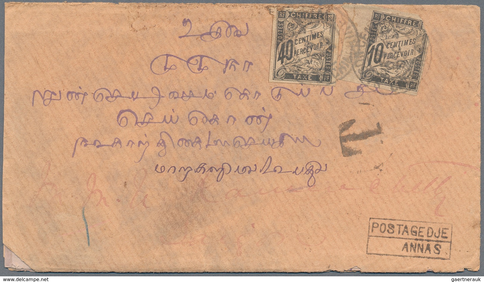 Französisch-Indochina: 1883/1947 (ca.), 19 covers and postal stationeries, including covers with pos