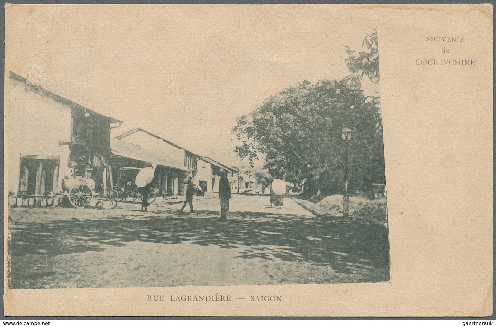 Französisch-Indochina: 1904/1906, Assortment Of 54 Different Ppc, Depicting Street Scenes, Local Mar - Covers & Documents