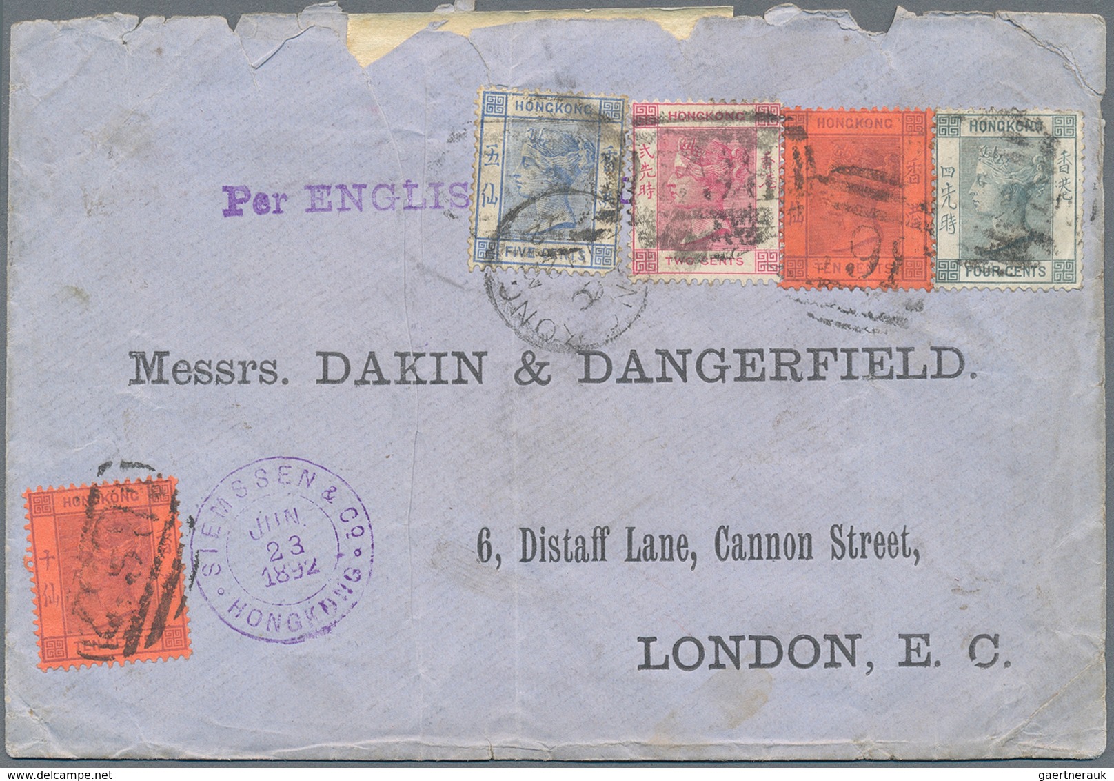 Hongkong: 1892/2004, 65 (ca.) Covers, FDCs And Picture Postcards, Including Early Material With Comp - Other & Unclassified