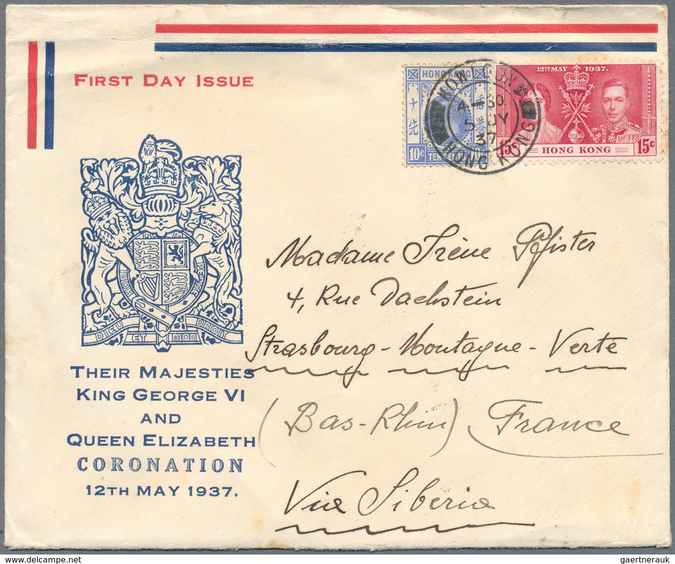 Hongkong: 1911/97, 22 Covers And Cards Including 2 First Day Covers Of KGVI Coronation Issues, As We - Other & Unclassified