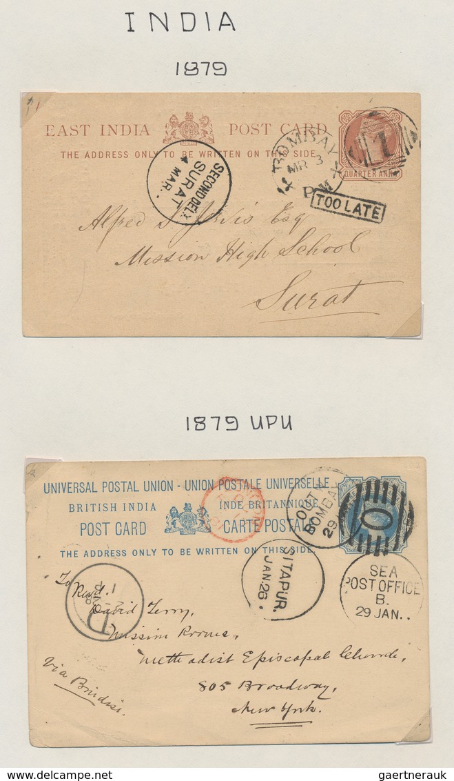 Indien - Ganzsachen: 1860s/1960s Postal Stationery Collection Of About 220 Mostly Used Postal Statio - Sin Clasificación