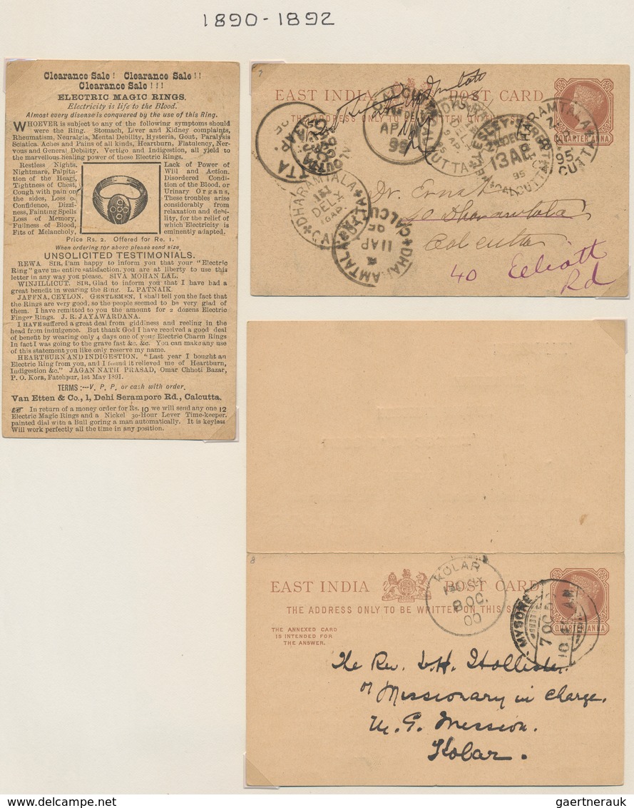 Indien - Ganzsachen: 1860s/1960s Postal Stationery Collection Of About 220 Mostly Used Postal Statio - Unclassified