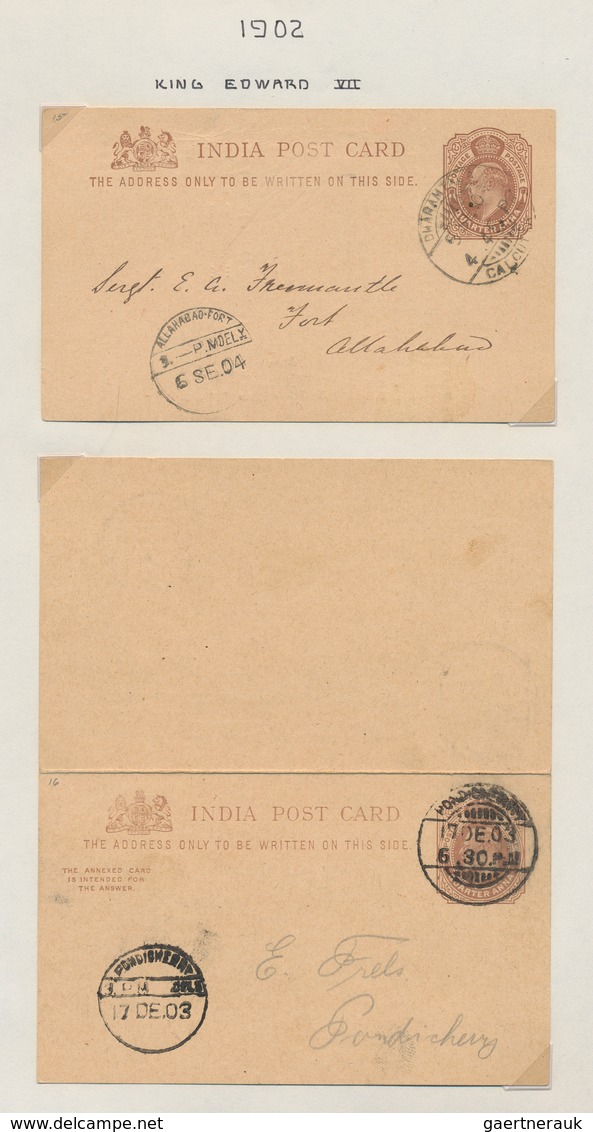 Indien - Ganzsachen: 1860s/1960s Postal Stationery Collection Of About 220 Mostly Used Postal Statio - Unclassified