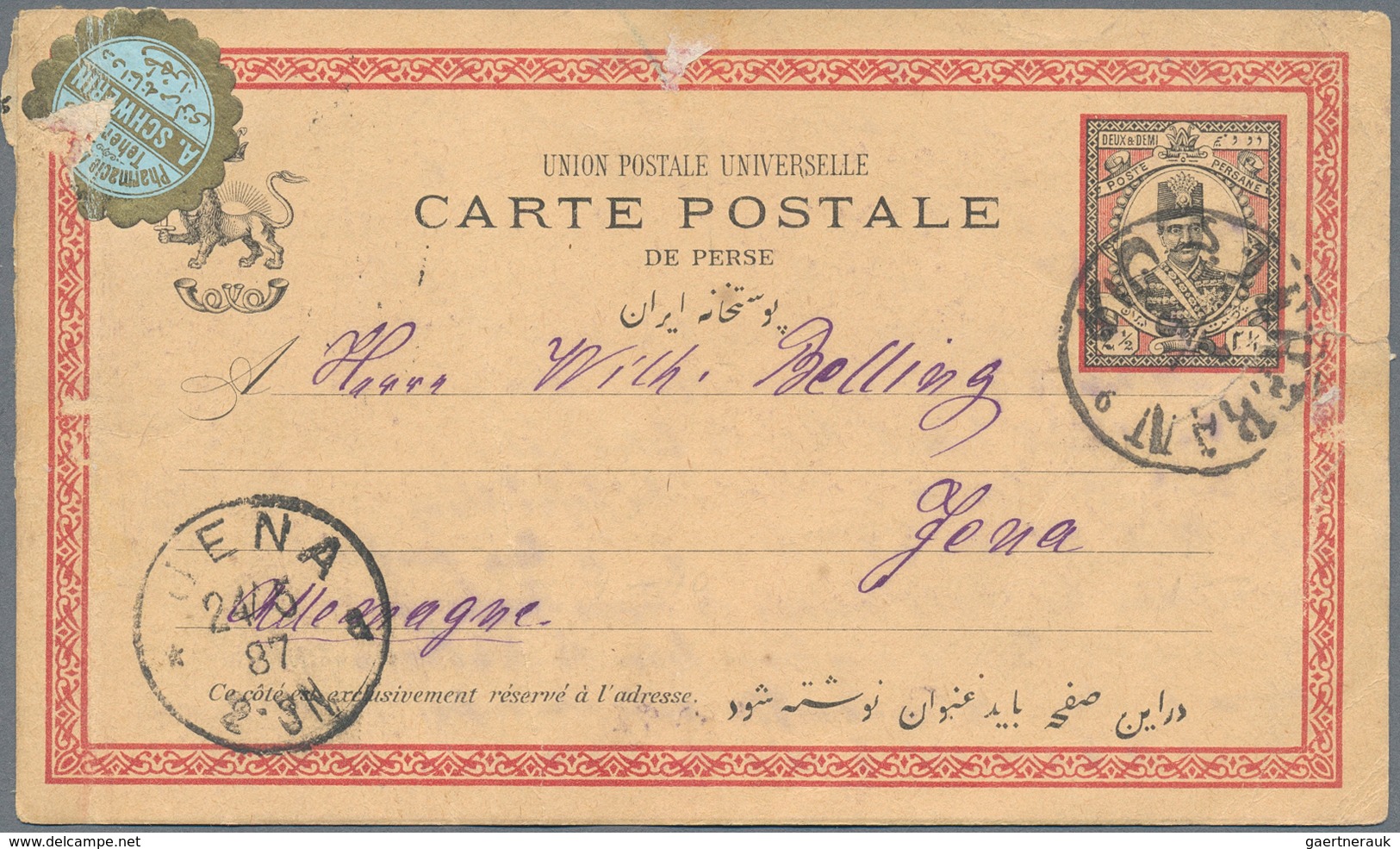 Iran: 1887/1960 (ca.), Covers (15) And Mint/used Stationery (11) Plus An FDC, Inc. Cover "OVERLAND V - Iran