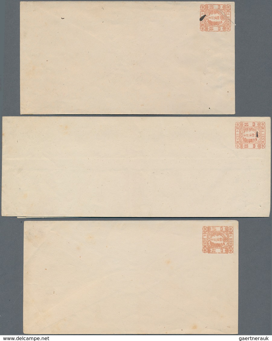 Japan: 1874/1990, stationery assembly of mostly cards mint/used/cto inc. wrappers and envelopes (the