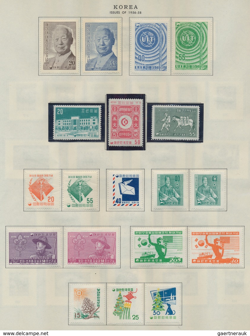 Korea-Süd: 1948/65, Collection Unused Mounted Mint (resp. NG) And Some Used On Minkus Pages Inc.  19 - Korea (Süd-)