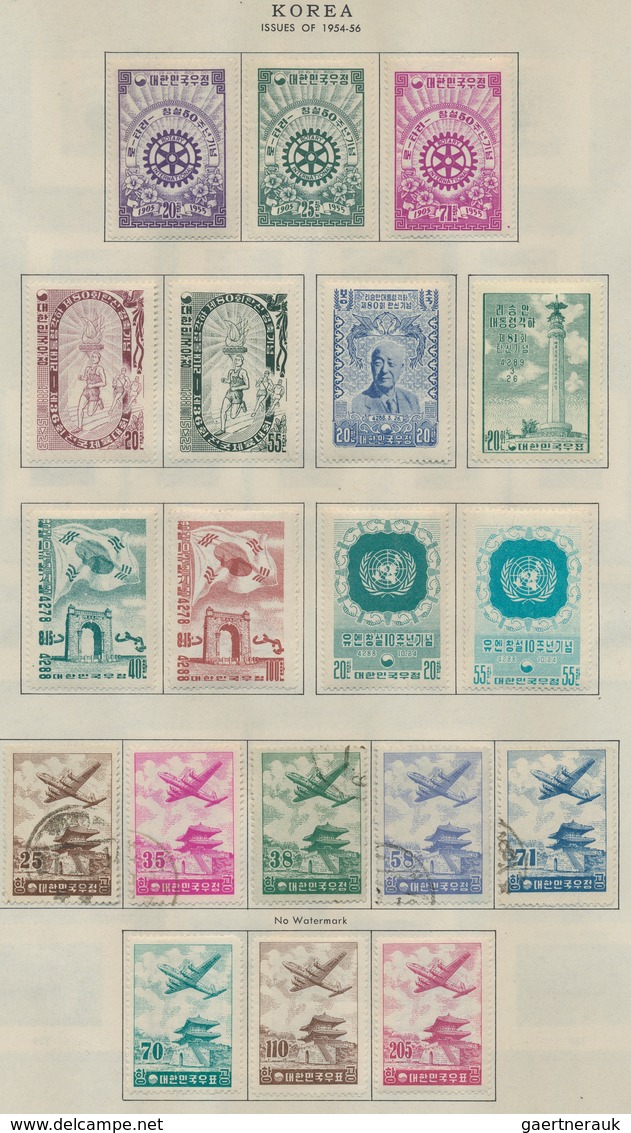 Korea-Süd: 1948/65, Collection Unused Mounted Mint (resp. NG) And Some Used On Minkus Pages Inc.  19 - Korea, South