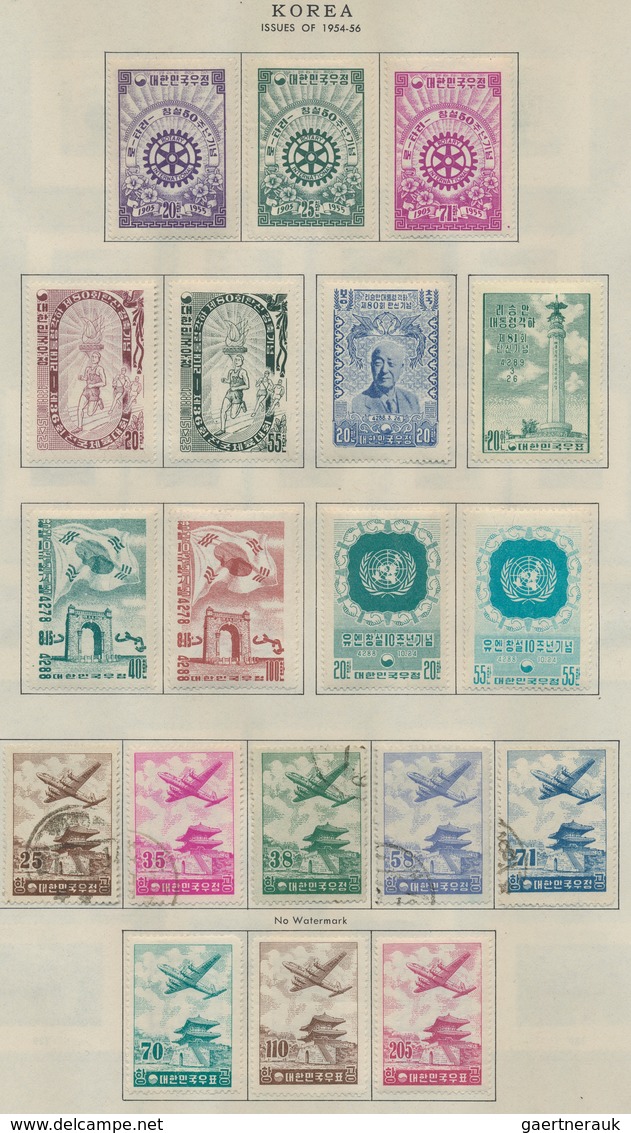 Korea-Süd: 1948/65, Collection Unused Mounted Mint (resp. NG) And Some Used On Minkus Pages Inc.  19 - Korea (Süd-)