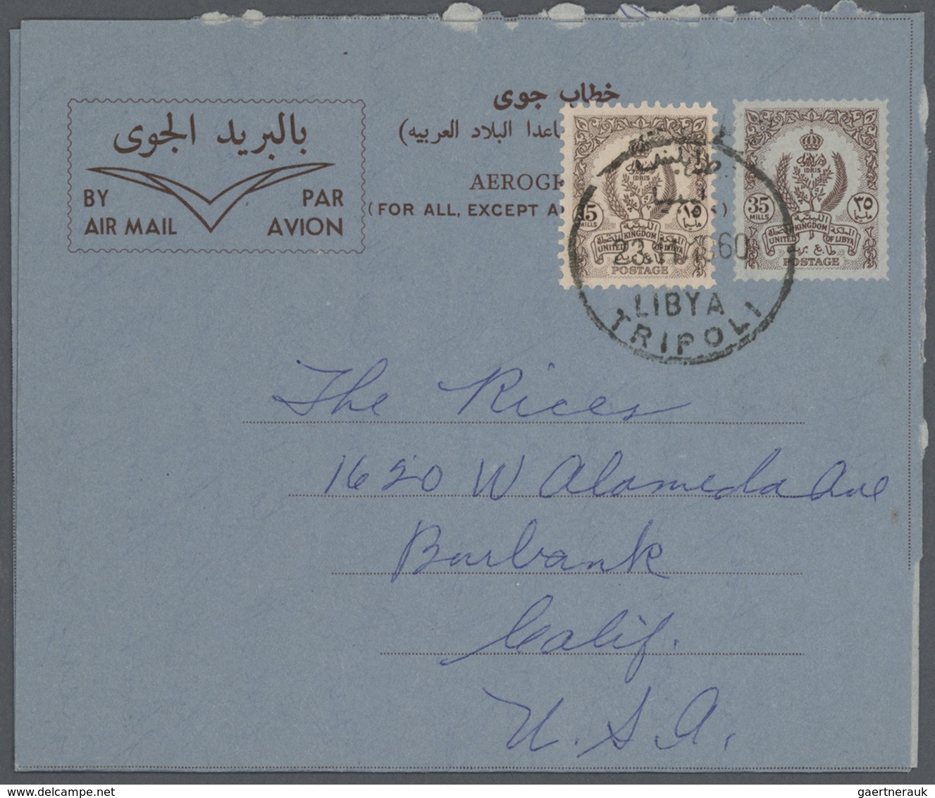 Libyen: 1952/1990 (ca.), Accumulation With About 300 Unused And Used/CTO Airletters And AEROGRAMMES - Libyen