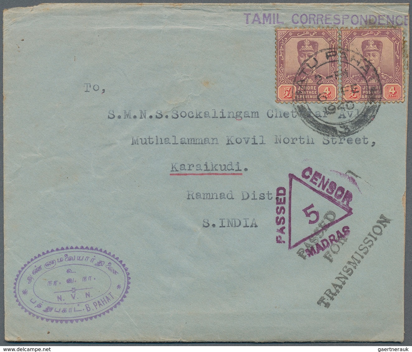 Malaiische Staaten - Johor: 1920's-1970's Ca.: About 250 Covers From Various Johore P.O.'s, With A L - Johore