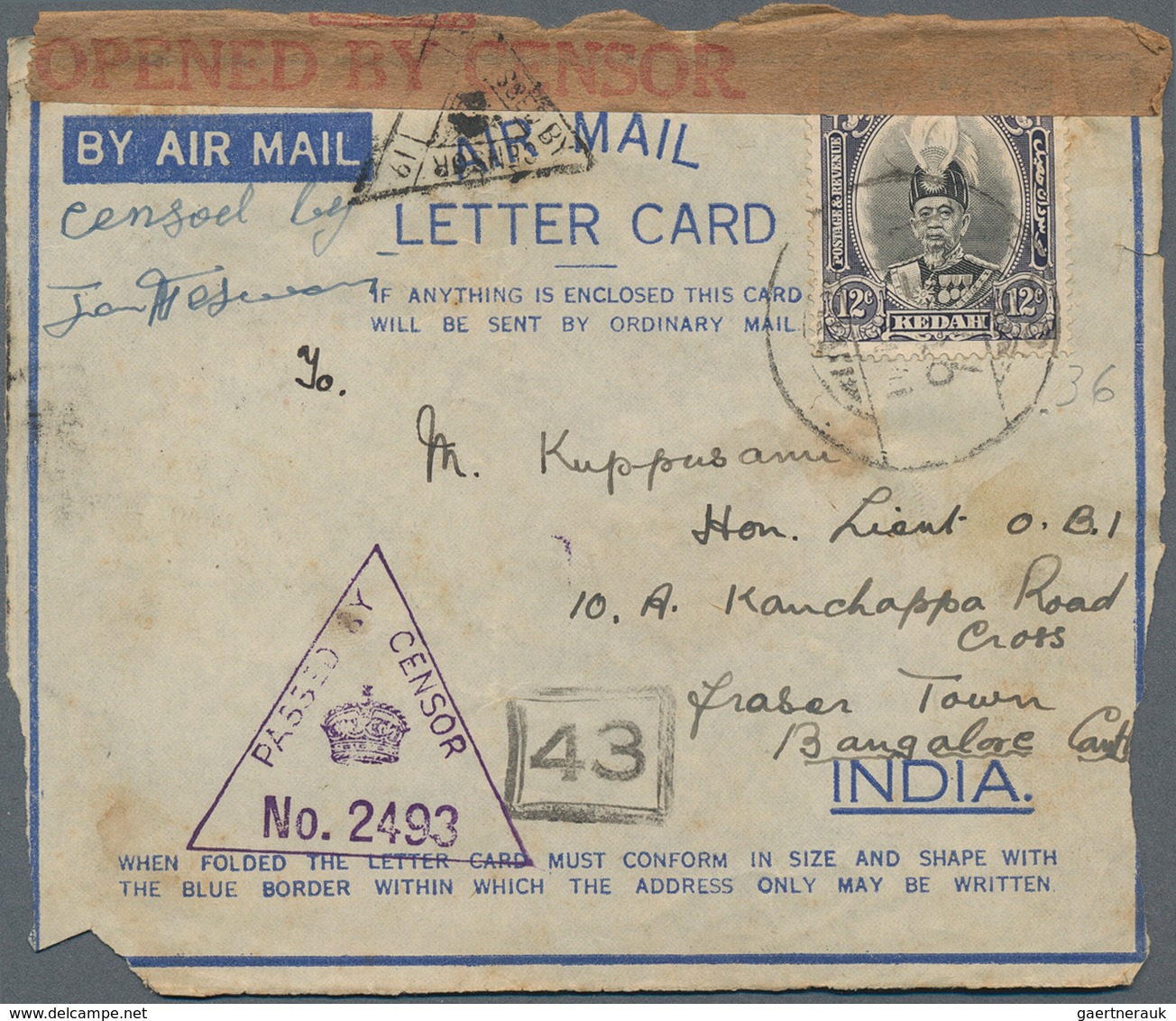 Malaiische Staaten - Kedah: 1910's-1970's: More Than 100 Covers And Few Postal Stationery Items From - Kedah