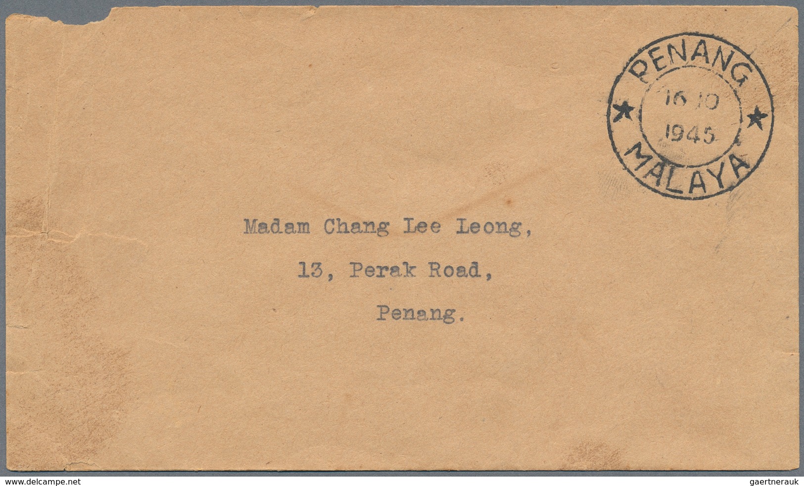 Malaiische Staaten - Penang: 1891/1945, used stationery cards (6, inc. local usage w.1893 2nd half r