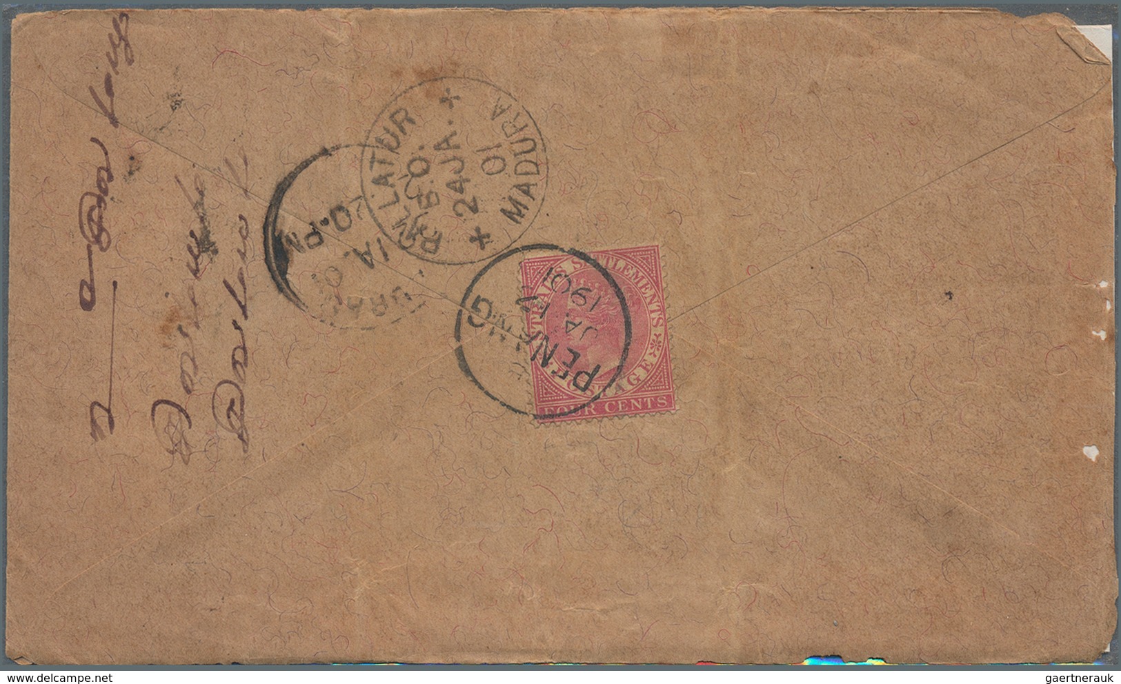 Malaiische Staaten - Penang: 1900's-1950's Ca.: More Than 200 Covers And Few Postal Stationery Regis - Penang