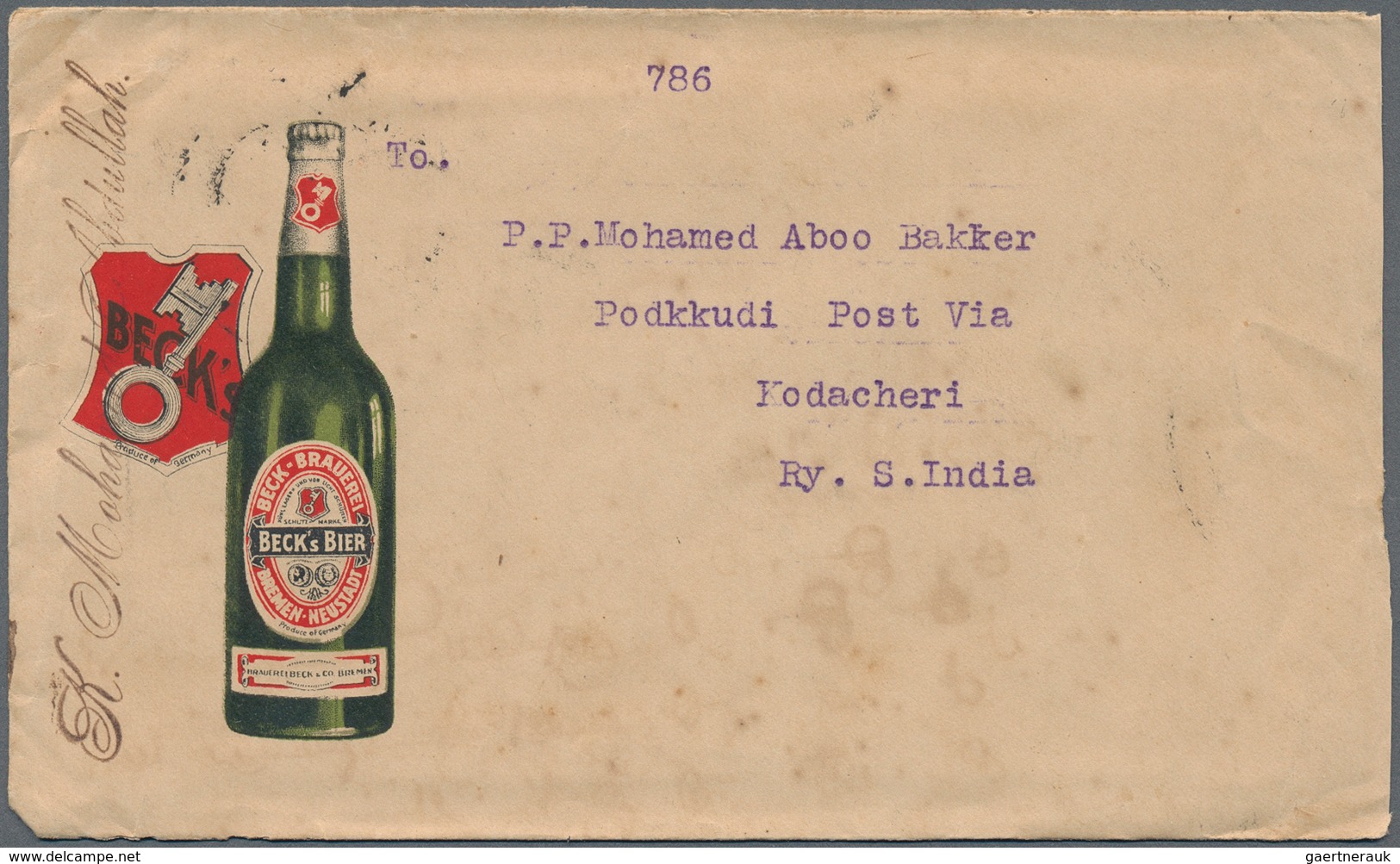 Malaiische Staaten - Penang: 1900's-1950's Ca.: More Than 200 Covers And Few Postal Stationery Regis - Penang