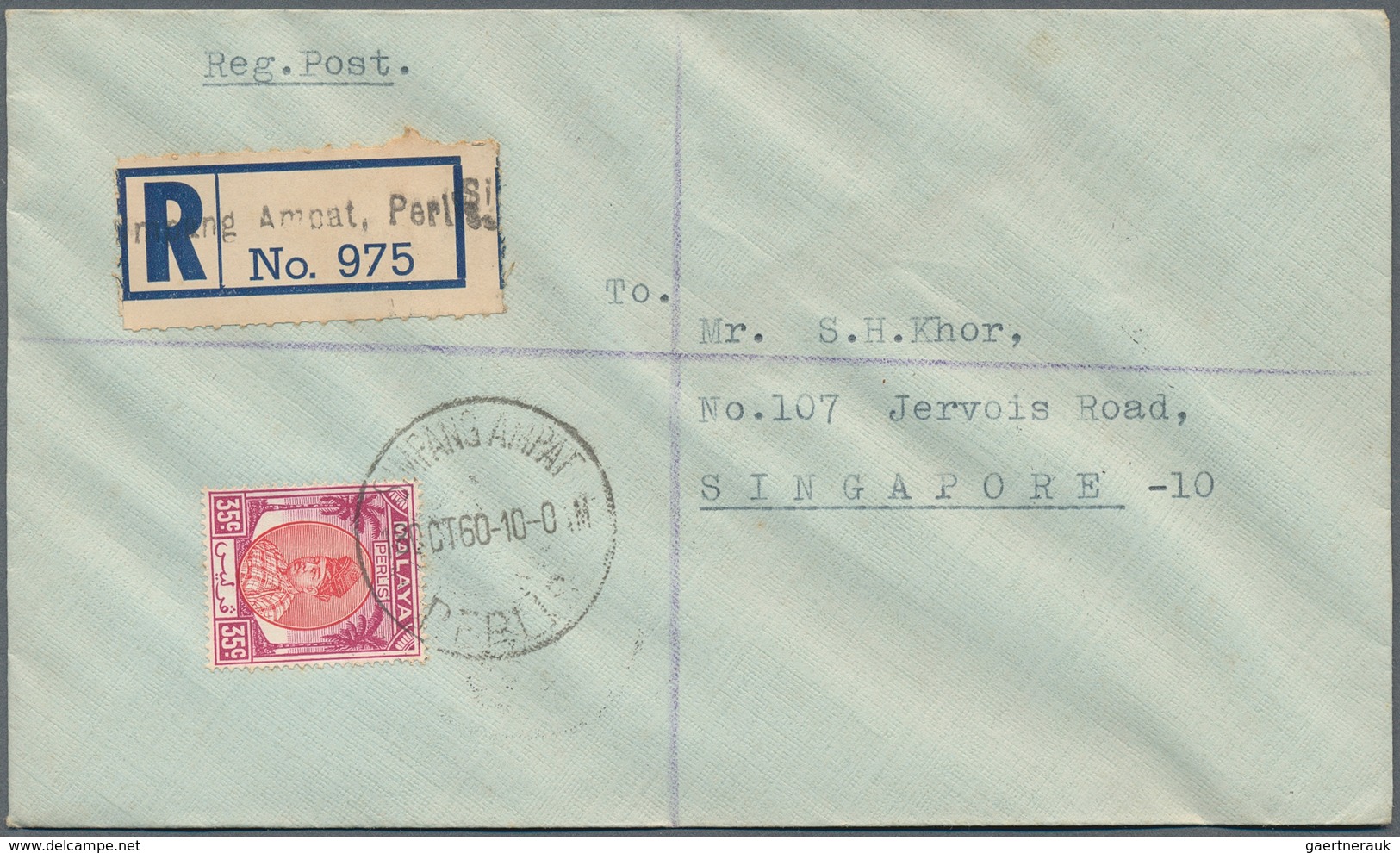 Malaiische Staaten - Perlis: 1950's-1970's: Group Of 26 Covers From Various Post Offices In Perlis, - Perlis