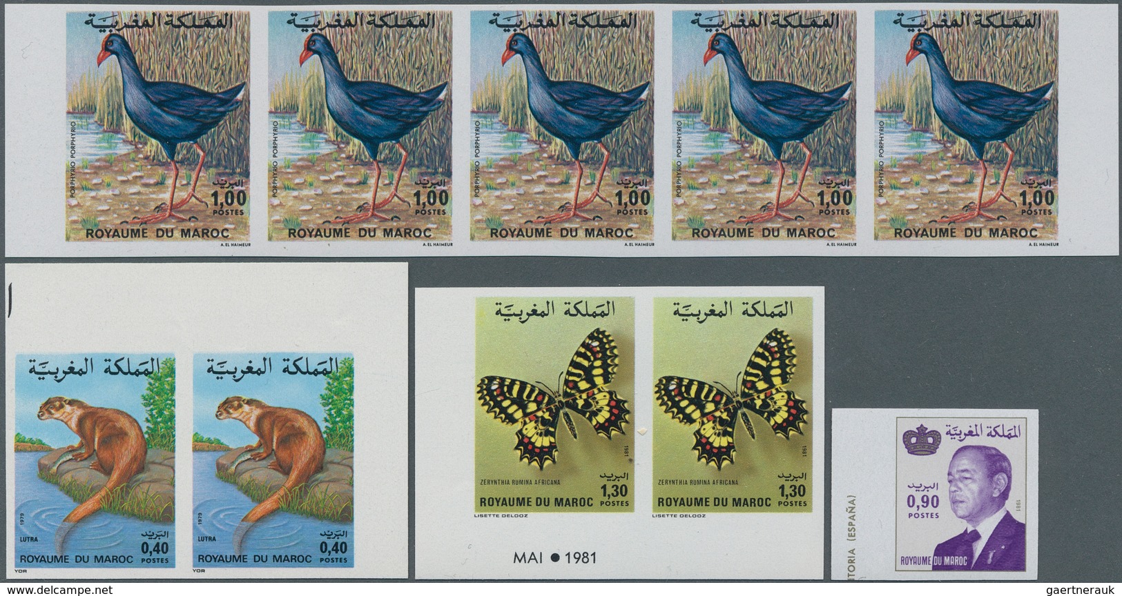 Marokko: 1973/1981, Lot Of 17.220 IMPERFORATE (instead Of Perforate) Stamps And Souvenir Sheets MNH, - Morocco (1956-...)