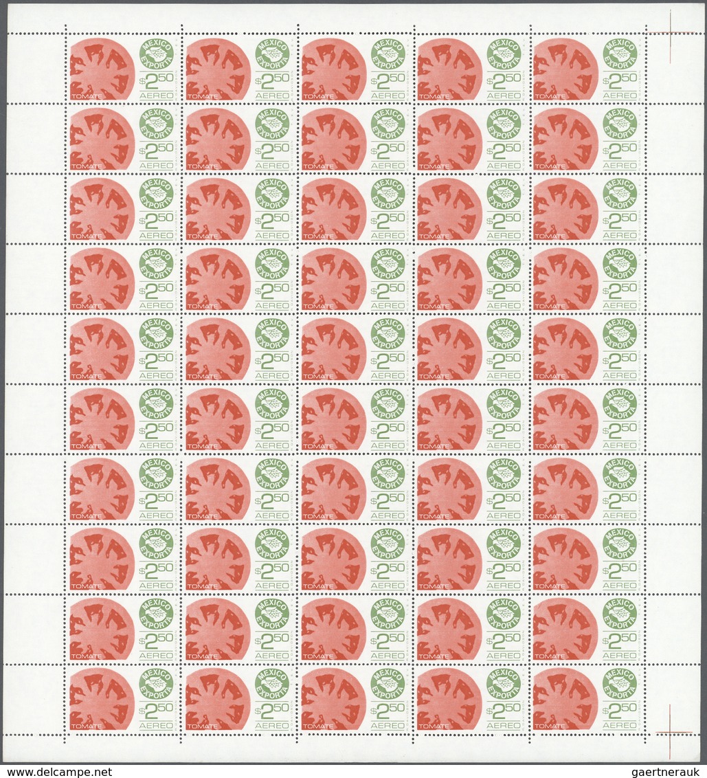 Mexiko: 1975/1987, EXPORTA LOT. Large group of different Exporta issues. All complete sheets. Postag