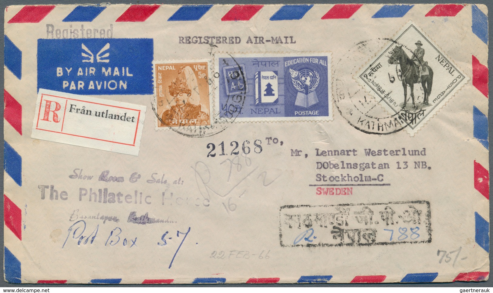 Nepal: 1950/2000 (ca.), Acucmulation Of Nearly 500 Covers/cards, Mainly Commercial Mail, Offering An - Nepal