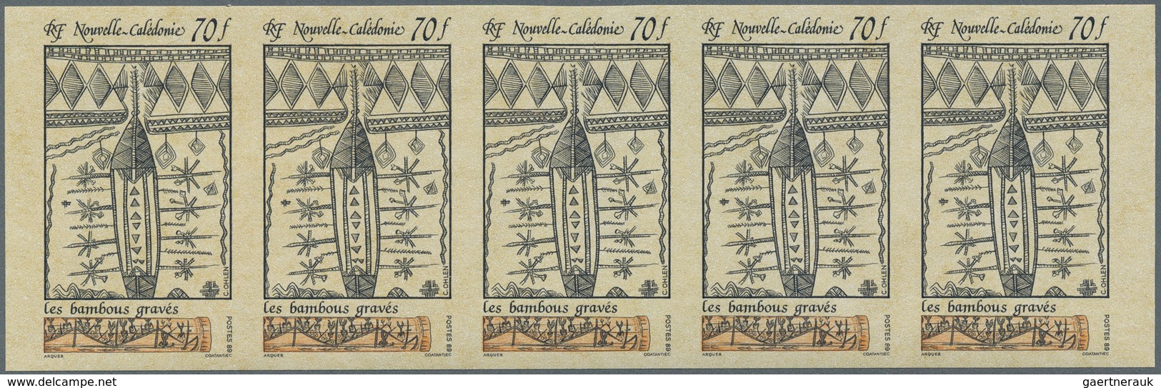 Neukaledonien: 1986/1989, Lot Of 567 IMPERFORATE (instead Of Perforate) Stamps MNH, Showing Various - Ungebraucht