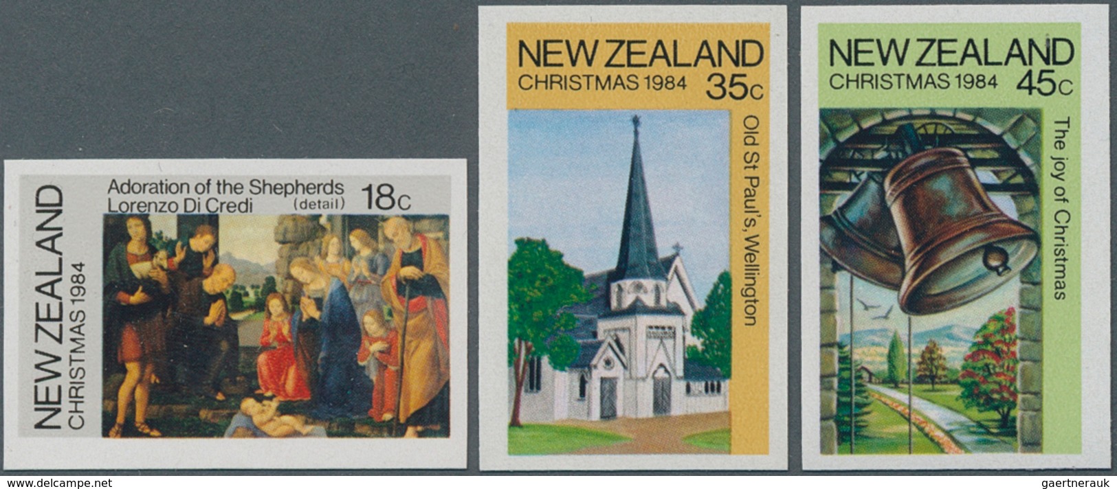 Neuseeland: 1984, Christmas, 26 Sets Of Three IMPERFORATE (instead Of Perforate) Mint Never Hinged ( - Used Stamps