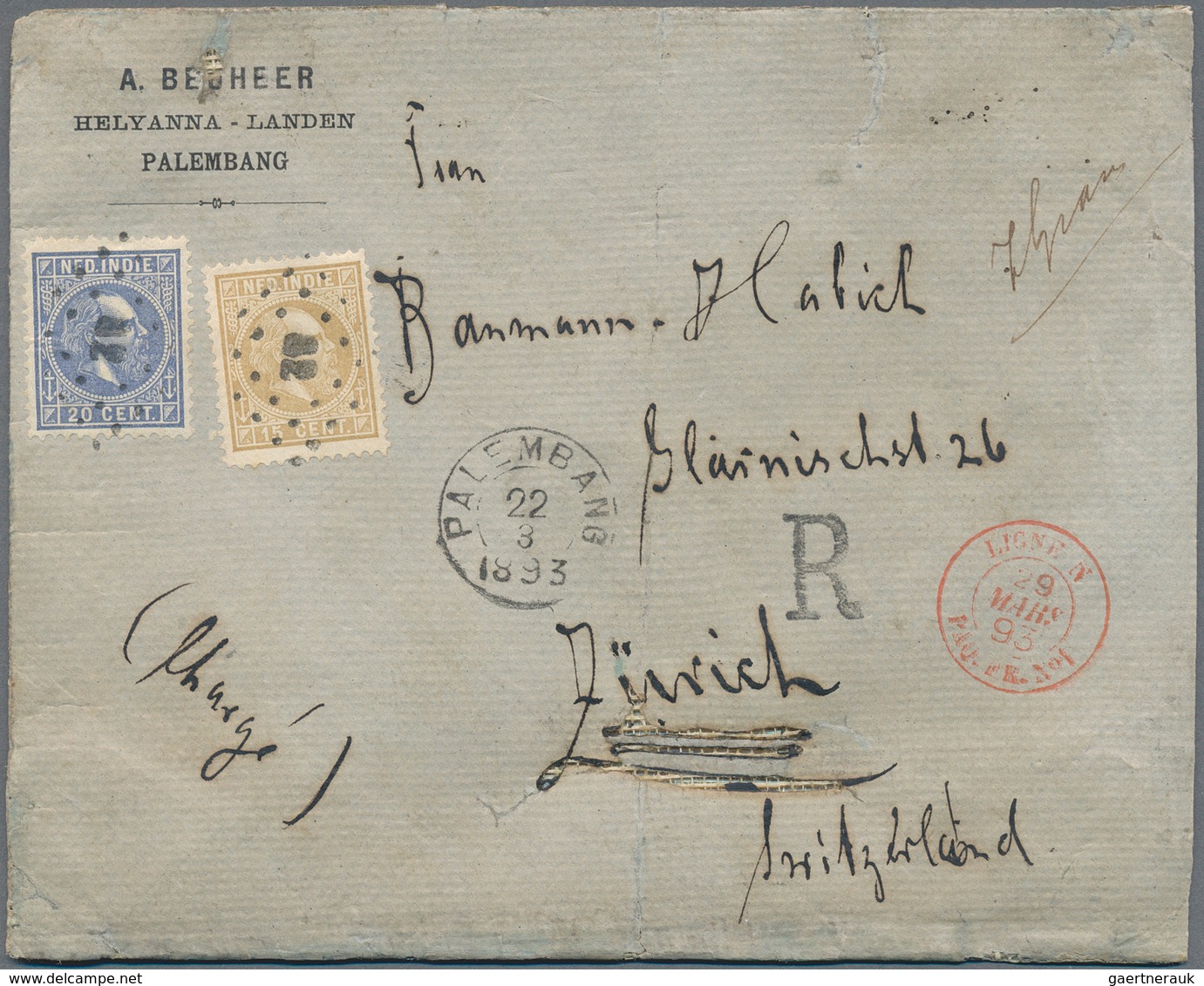 Niederländisch-Indien: 1893/1942, Covers (34 Inc. Many By Air) And Used Ppc (2). Inc. Puntstempel "2 - Indes Néerlandaises