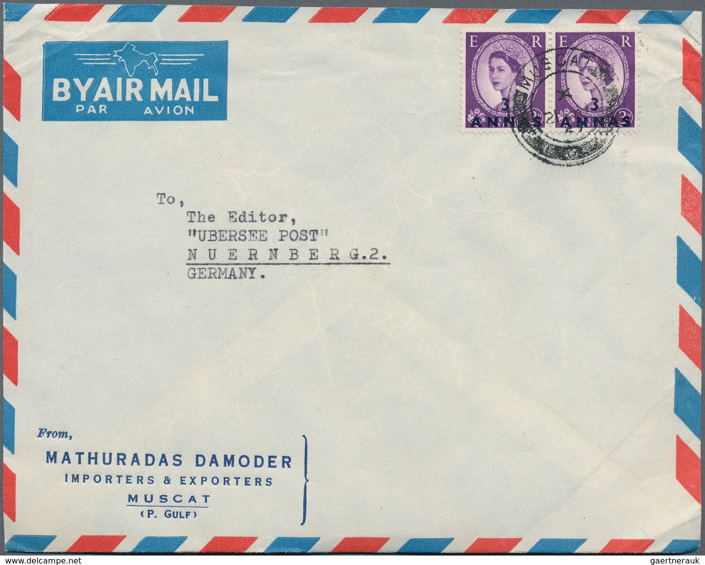 Oman: 1957/80 (ca.), Covers (16 Inc. One Ppc), FDC (2 Inc. 1953 QEII Coronation), Mint Airletters (6 - Oman