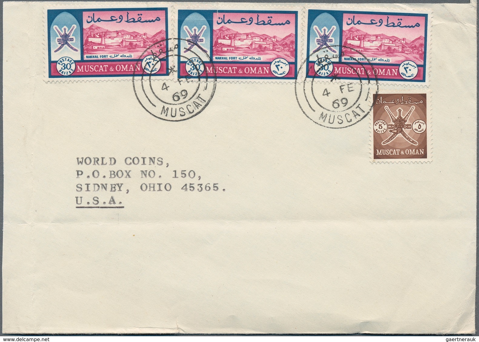 Oman: 1957/80 (ca.), Covers (16 Inc. One Ppc), FDC (2 Inc. 1953 QEII Coronation), Mint Airletters (6 - Oman