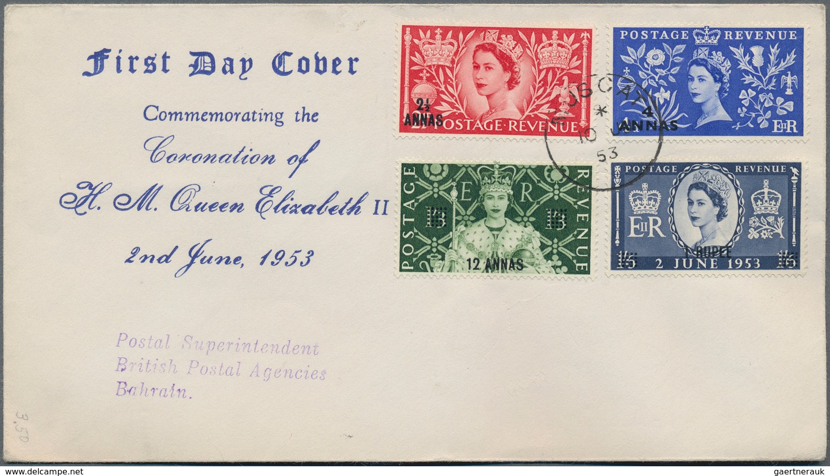 Oman: 1957/80 (ca.), Covers (16 Inc. One Ppc), FDC (2 Inc. 1953 QEII Coronation), Mint Airletters (6 - Oman