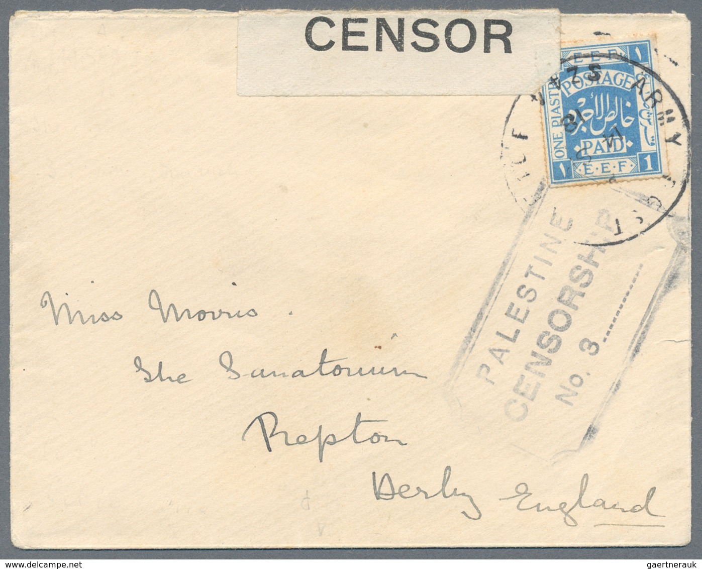 Palästina: 1916/22, FPO 34 On 1916 Front Cover Resp.FPO D60 On Aug. 1918 Card From Tulkarem (Proud 2 - Palestine