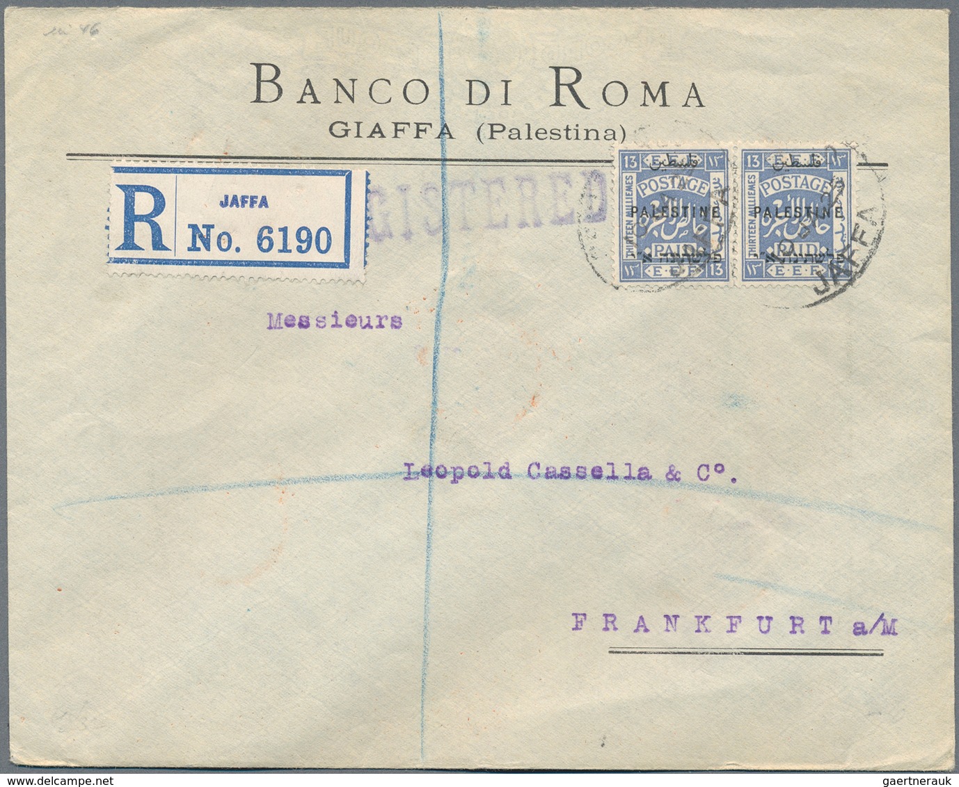 Palästina: 1916/22, FPO 34 On 1916 Front Cover Resp.FPO D60 On Aug. 1918 Card From Tulkarem (Proud 2 - Palestine