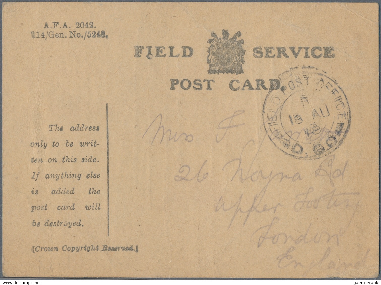 Palästina: 1916/22, FPO 34 on 1916 front cover resp.FPO D60 on Aug. 1918 card from Tulkarem (Proud 2