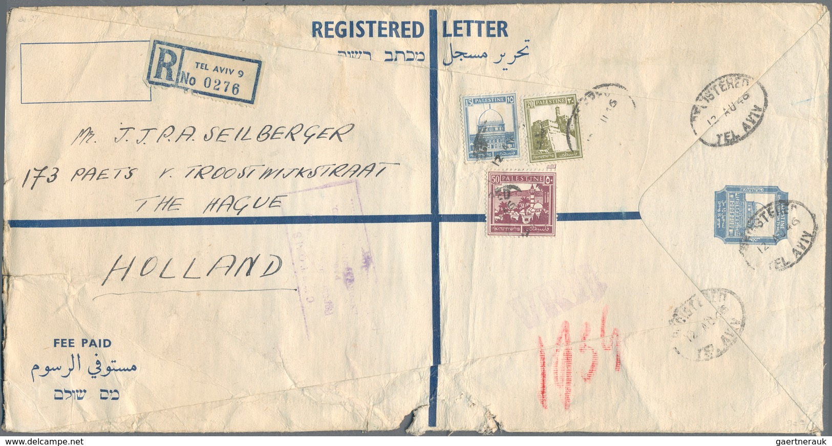 Palästina: 1927 F., Mandate Issue Stationery Mostly Used Inc. Cards (30 Inc. Air Mail Uprates, Censo - Palestina
