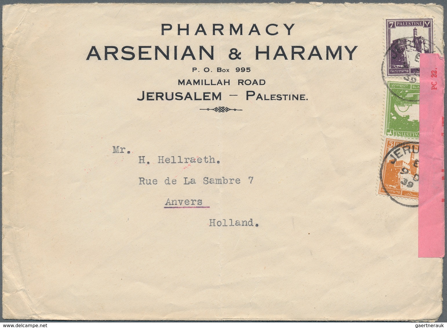Palästina: 1927/42, Mandate Issues On Cover (54 Inc. Air, Registration, Censorship) Or Card (10 Inc. - Palestine