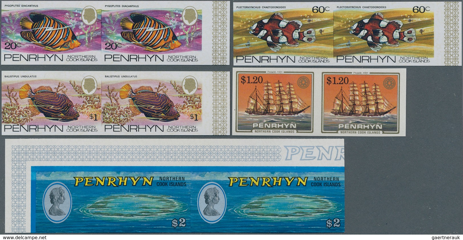 Penrhyn: 1973/1986, Lot Of 3734 IMPERFORATE Stamps And Souvenir Sheets MNH, Showing Various Topics L - Penrhyn