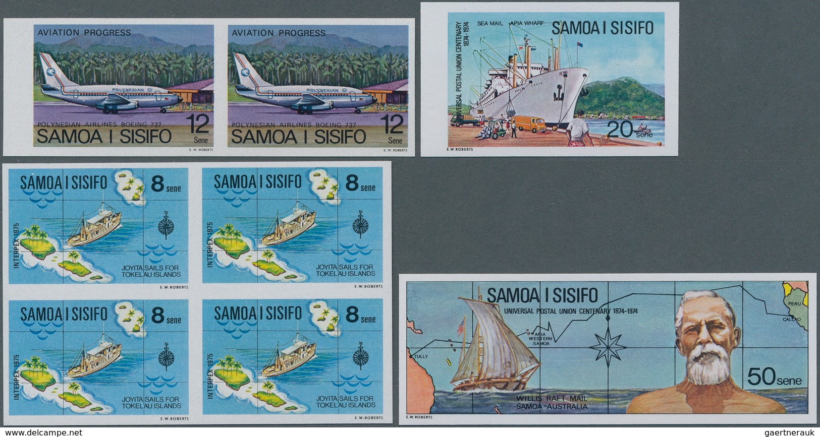 Samoa: 1974/1978, Lot Of 1416 IMPERFORATE (instead Of Perforate) Stamps And Souvenir Sheets MNH, Sho - Samoa