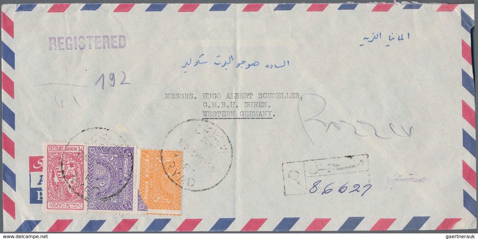 Saudi-Arabien: 1928/79 (ca.), Covers (85) Mostly Airmails To US Or Germany Inc. Attractive Pictorial - Saudi-Arabien