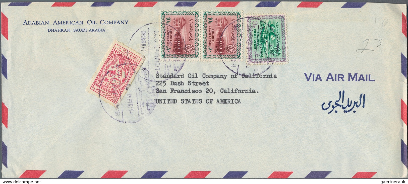 Saudi-Arabien: 1928/79 (ca.), covers (85) mostly airmails to US or Germany inc. attractive pictorial