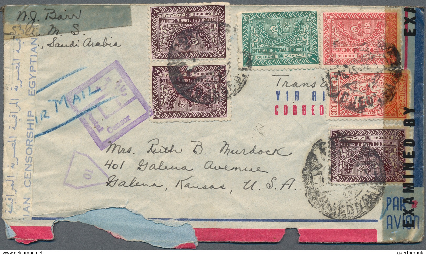 Saudi-Arabien: 1928/79 (ca.), covers (85) mostly airmails to US or Germany inc. attractive pictorial