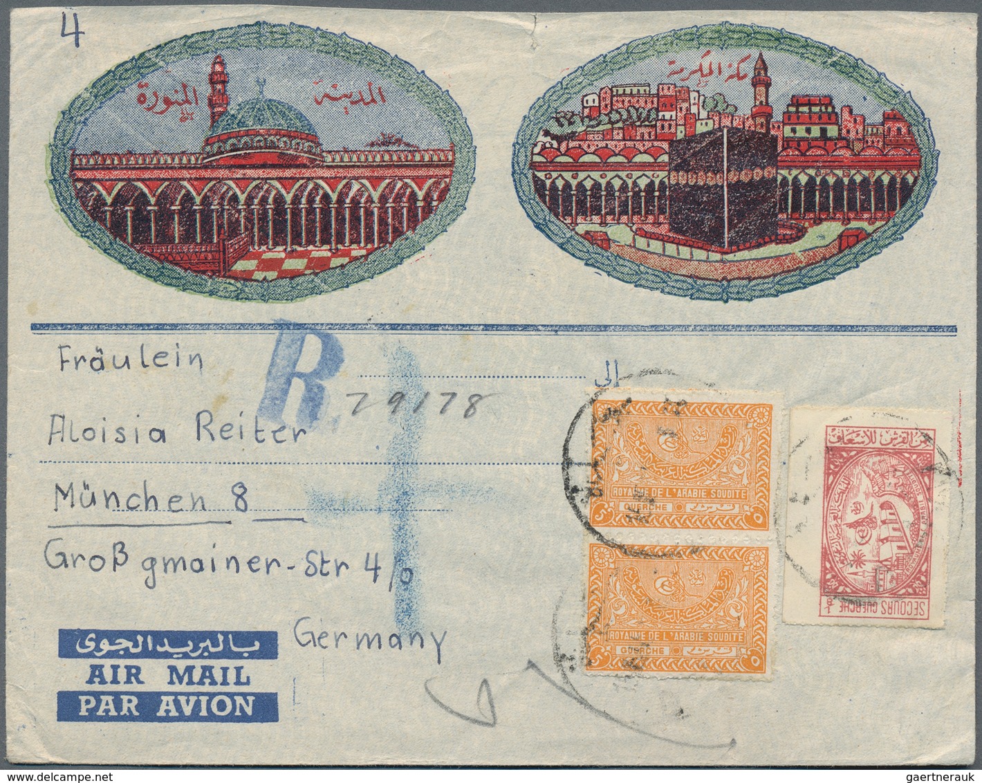 Saudi-Arabien: 1928/79 (ca.), covers (85) mostly airmails to US or Germany inc. attractive pictorial