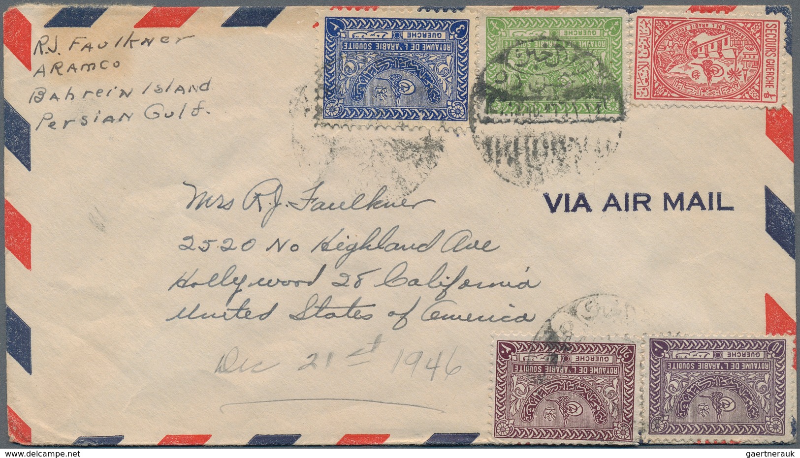 Saudi-Arabien: 1928/79 (ca.), covers (85) mostly airmails to US or Germany inc. attractive pictorial