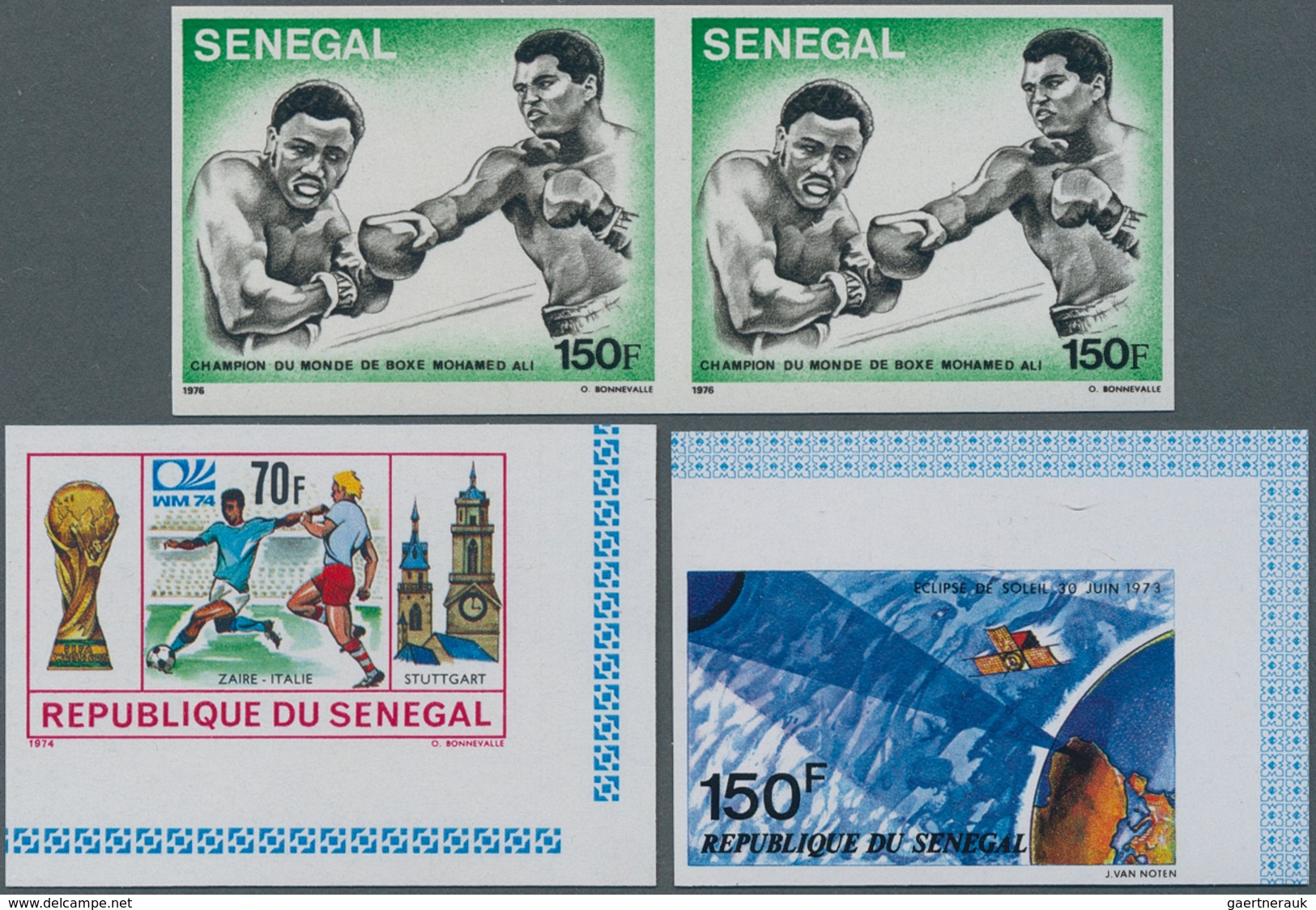 Senegal: 1972/1980, Lot Of 1741 IMPERFORATE (instead Of Perforate) Stamps And Souvenir Sheets MNH, S - Senegal (1960-...)