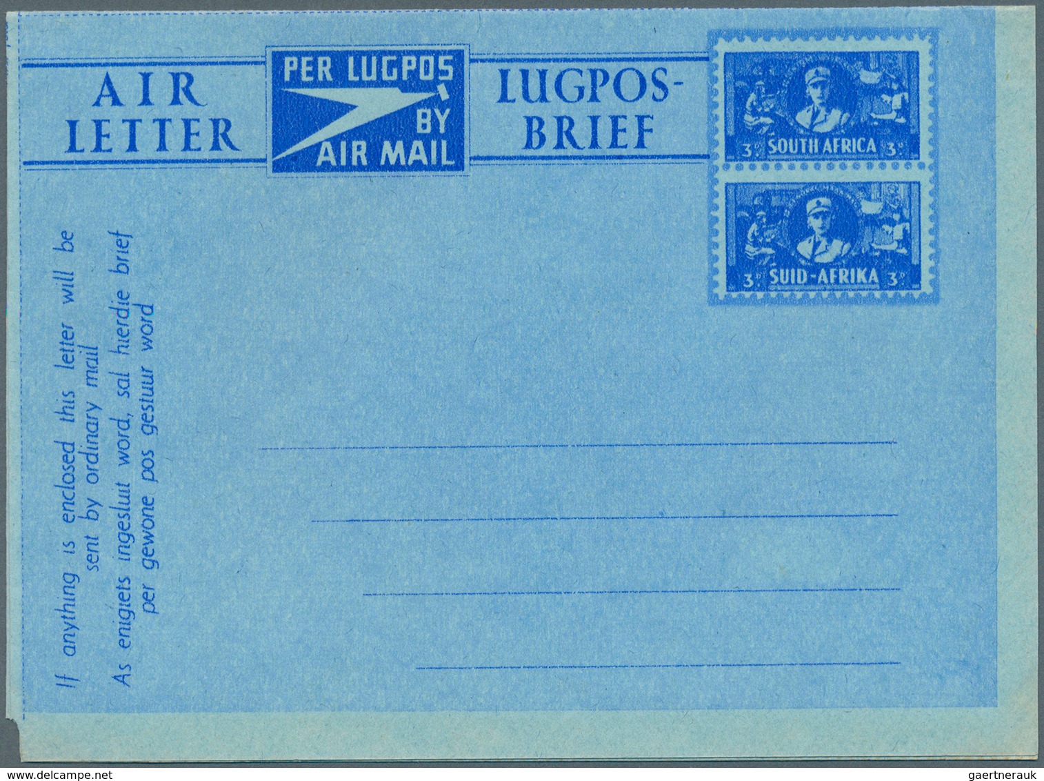 Südafrika - Ganzsachen: 1945/1995 (ca.), Accumulation With About 800 Unused Airletters, AEROGRAMMES - Other & Unclassified