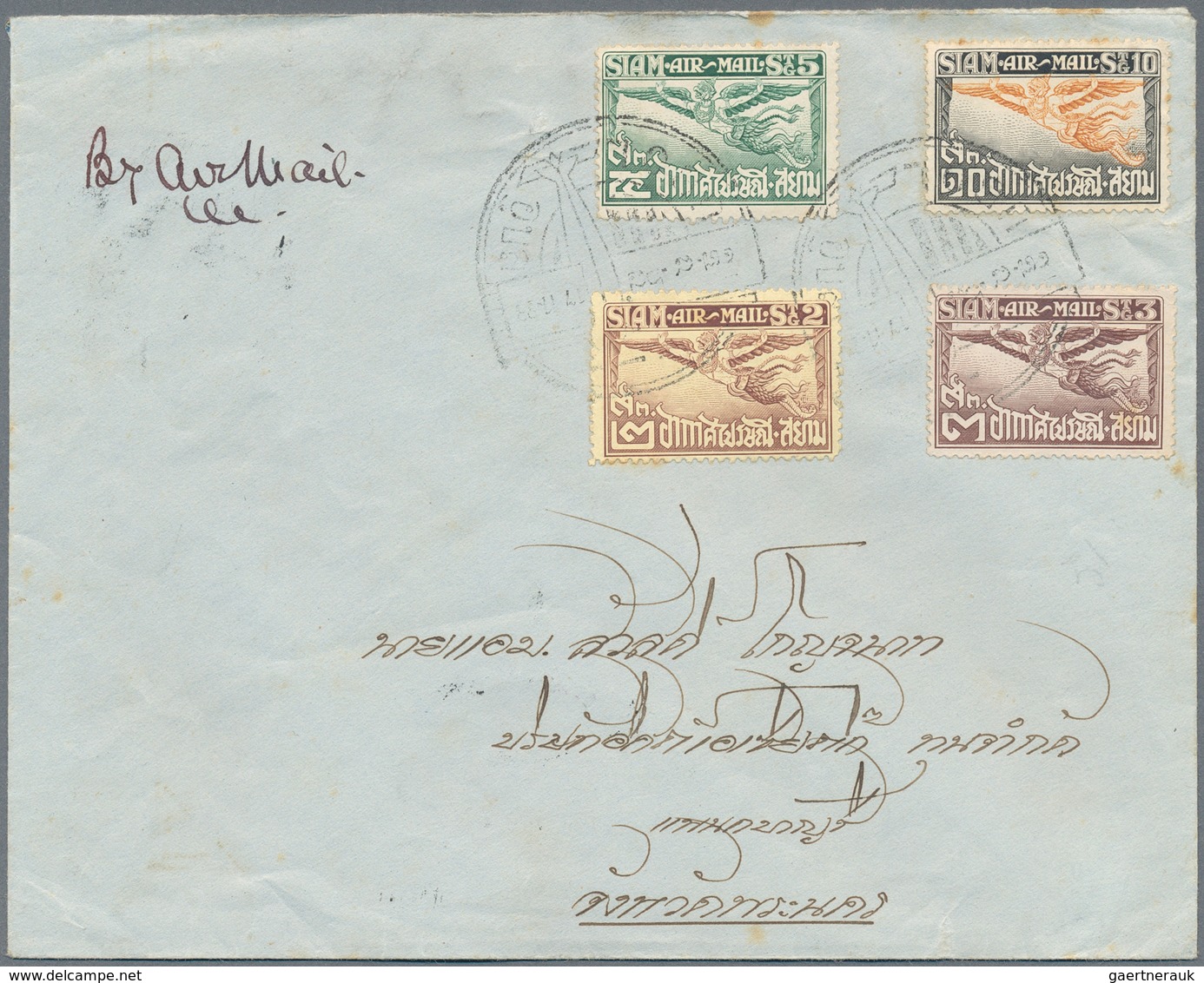 Thailand: 1908/62, covers (16), fronts (2) or used ppc (9) and on piece (1) inc. 1925 inland FFC, 19