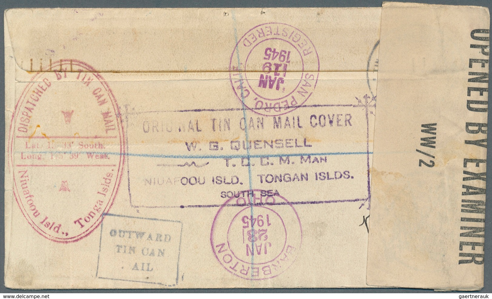 Tonga: 1906/1944, Lot Of Three Covers And Two Used Stationery Cards, Only Better Items (single Lots) - Tonga (...-1970)