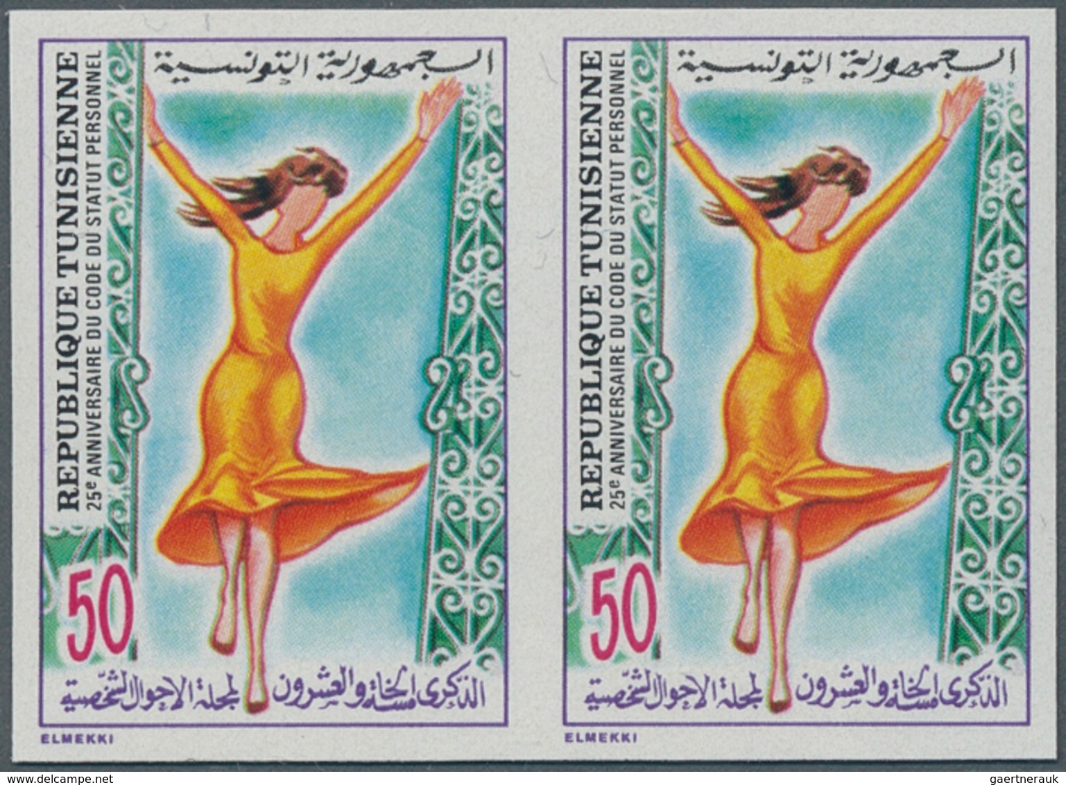 Tunesien: 1973/1985, Lot Of 14.735 IMPERFORATE (instead Of Perforate) Stamps And Souvenir Sheets MNH - Tunisia