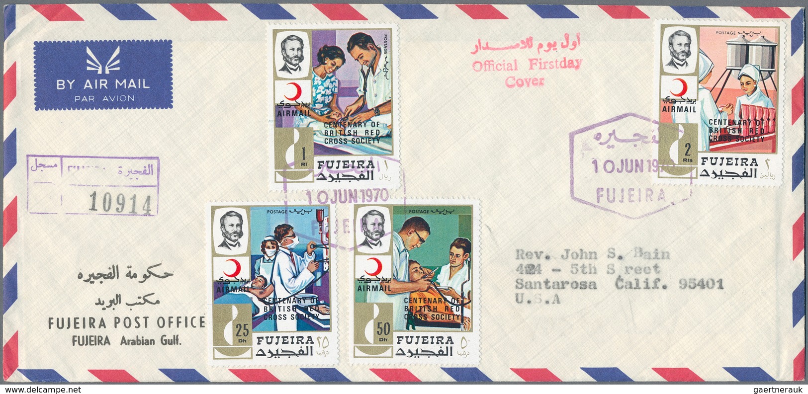 Umm al Qaiwain: 1963/71, real used covers/unadressed FDC of: Umm al Quiwain (6/2), Sharja (1/2), Fuj