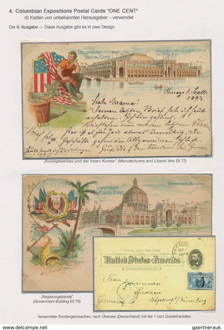 Vereinigte Staaten von Amerika: 1893 COLUMBUS: Exhibition collection of stamps and about 180 covers,