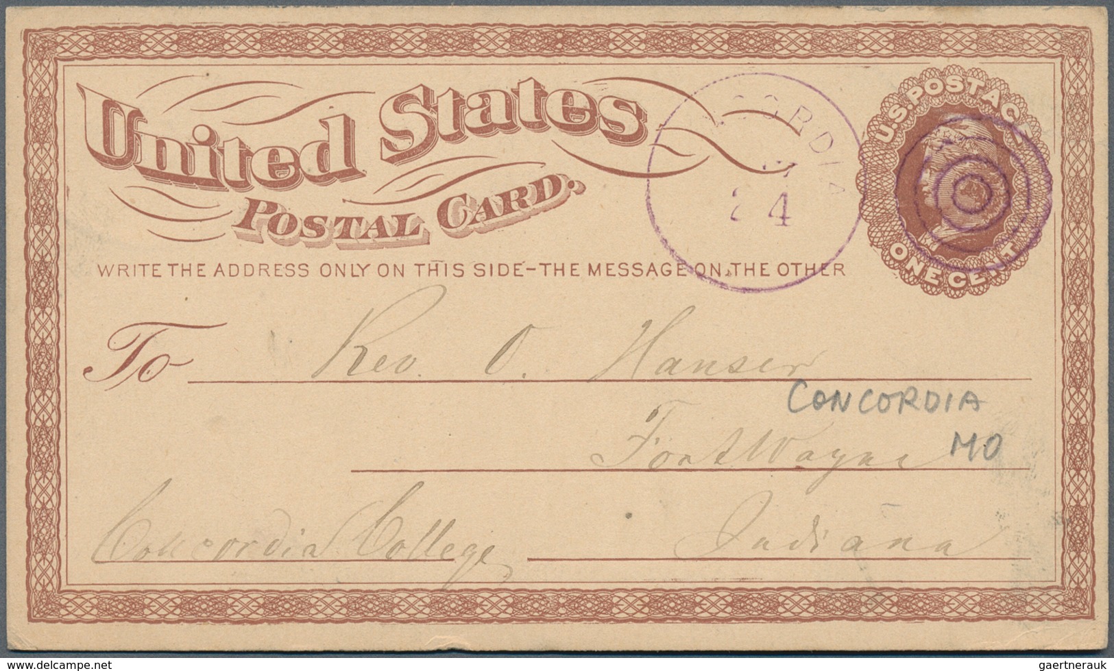 Vereinigte Staaten Von Amerika - Ganzsachen: 1874 - 1890 (ca.), Lot Of Over 60 Postal Stationery Car - Other & Unclassified