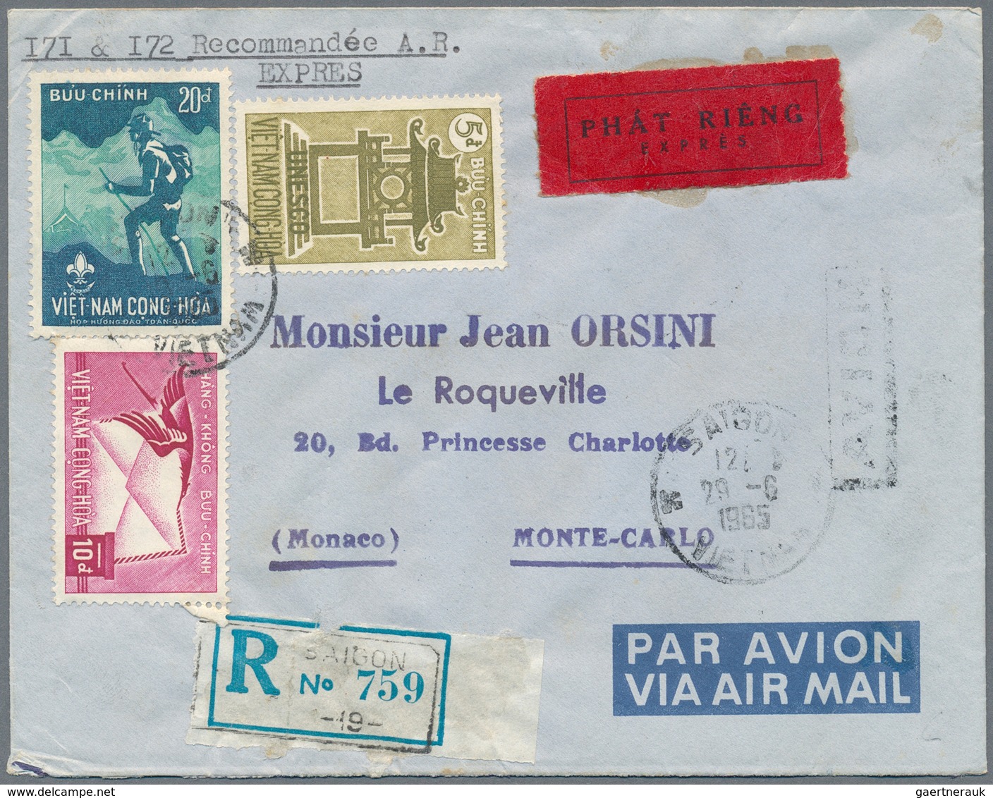 Vietnam: 1952/96, 32 Covers And 6 Labels Of South Vietnam, As Well As Covers After Unification, Some - Vietnam