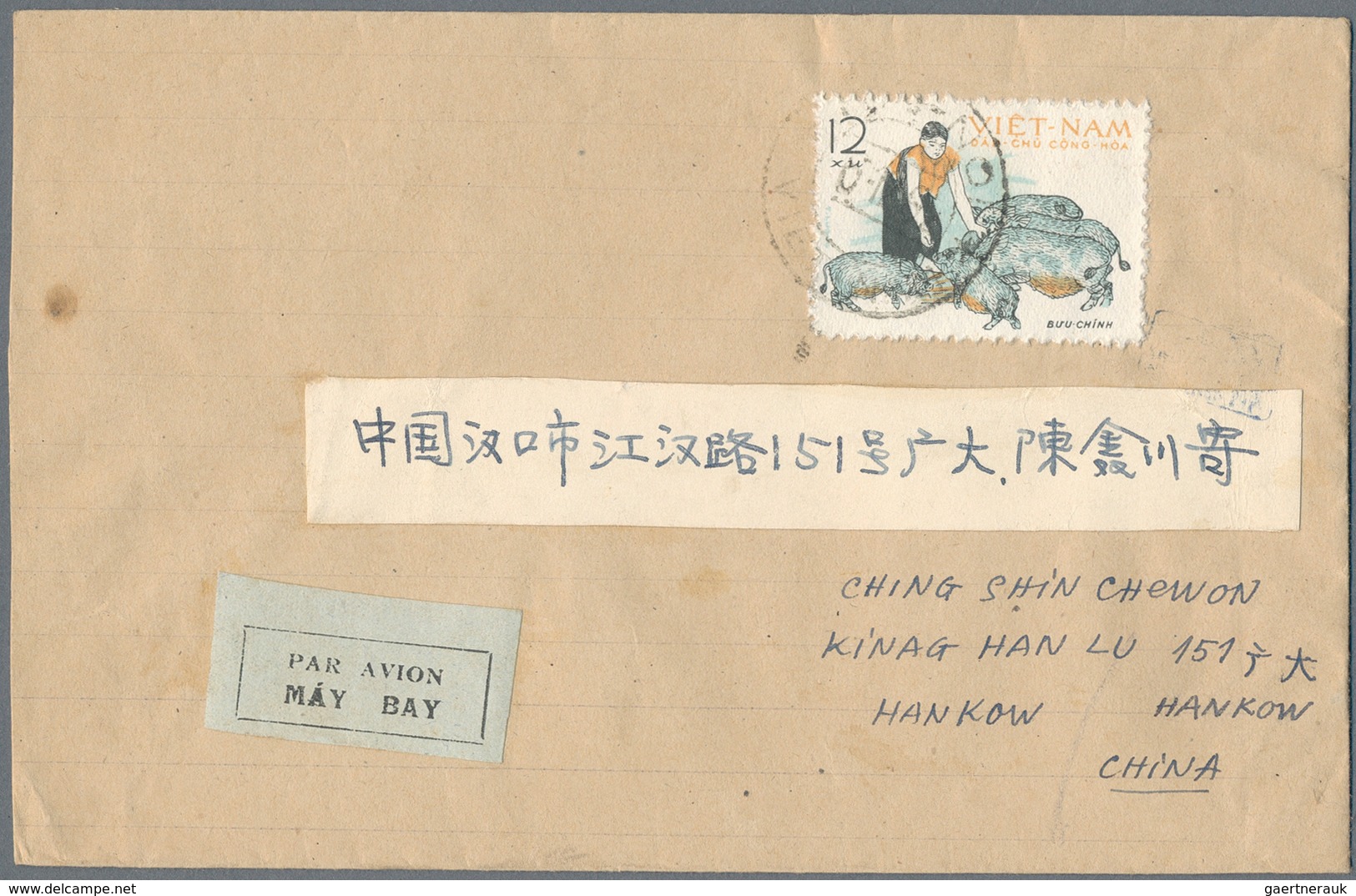 Vietnam: 1959/96, 32 covers and 6 labels of North and South Vietnam, as well as covers after unifica